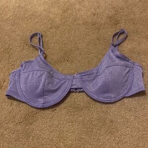 Xhilaration Shimmer Lilac Bikini Top